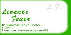 levente feuer business card